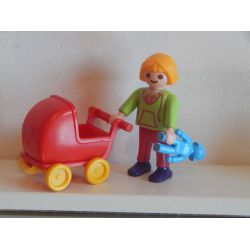 Z3 - Enfant Landau Et Poupée Playmobil