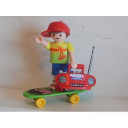 Enfant Skate Board Et Radio Playmobil