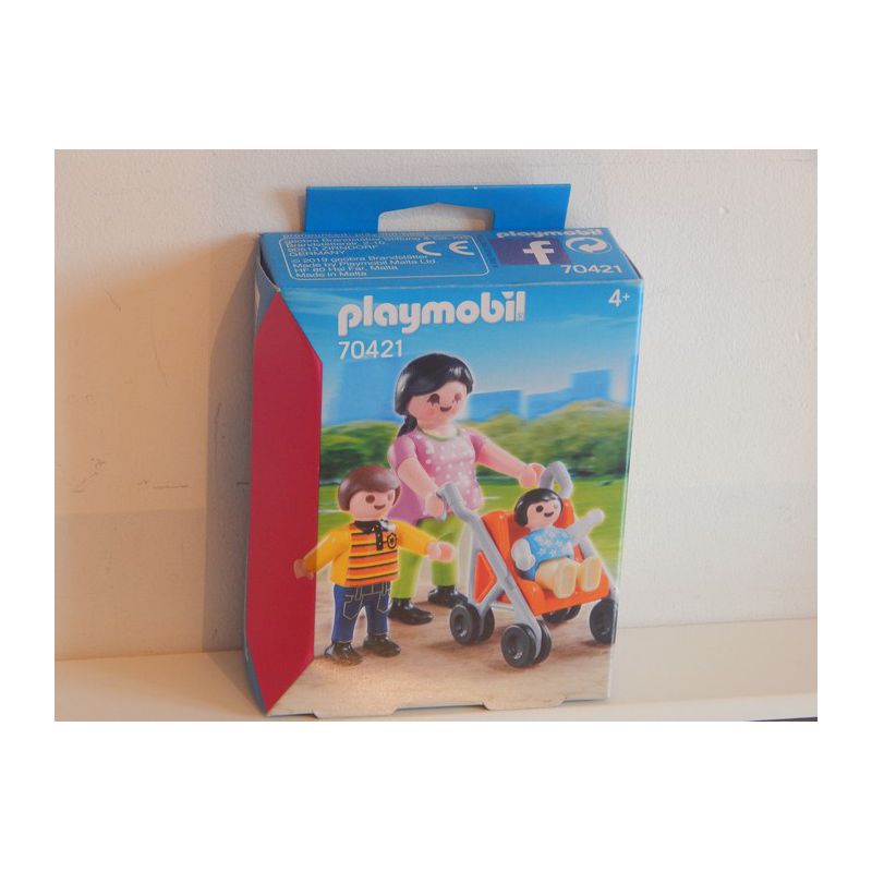 Maman Poussette Bebe Et Enfant En Coffret Neuf Playmobil Klikobil