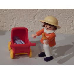 Enfant Poussette Et Poupée Playmobil