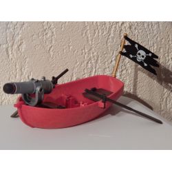 Grosse Barque Pirate Et Canon Playmobil